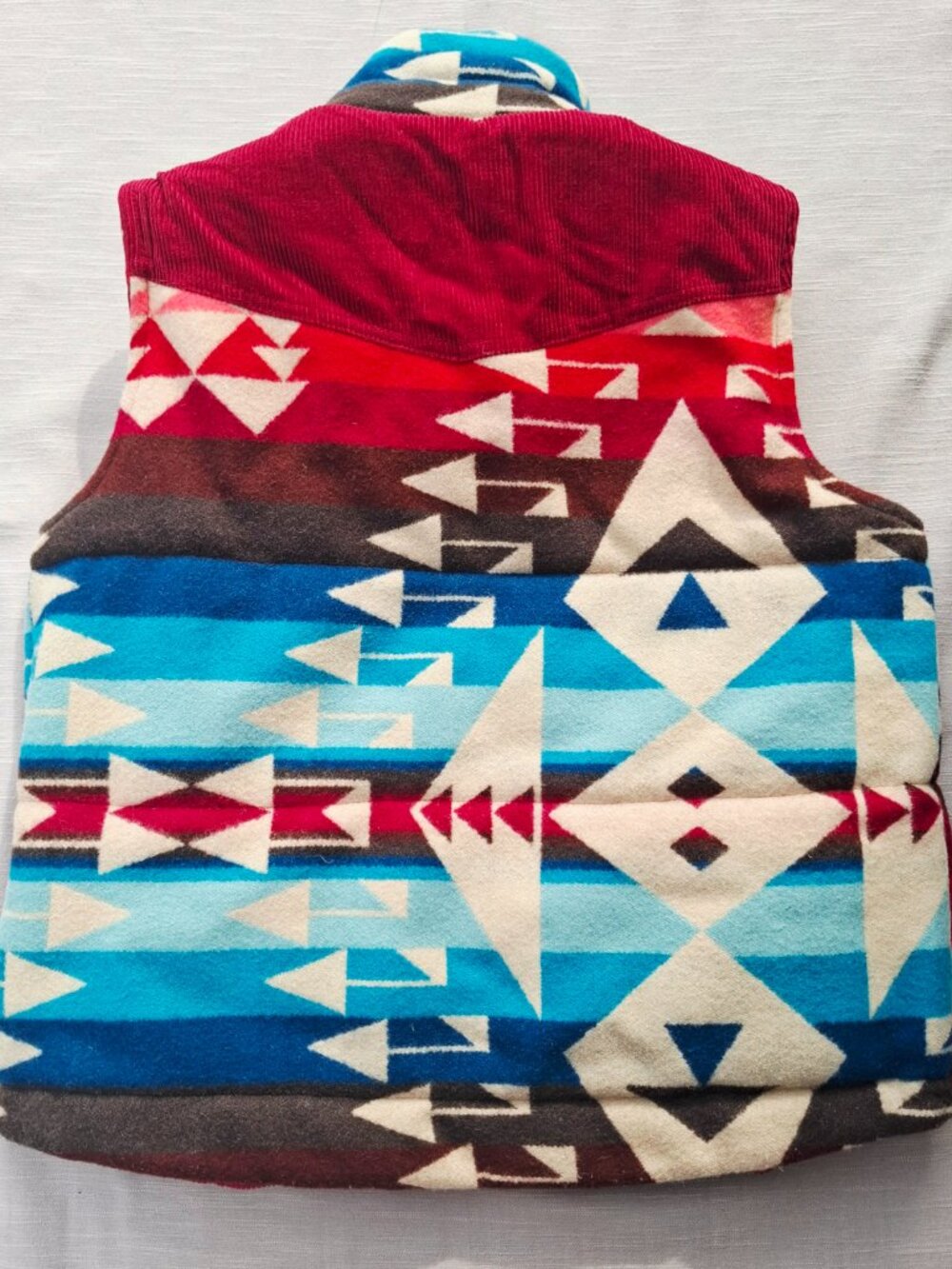 Aviator Nation × Pendelton Navajo Corduroy Wool Reversible Vest Unisex Size M* - Picture 8 of 15